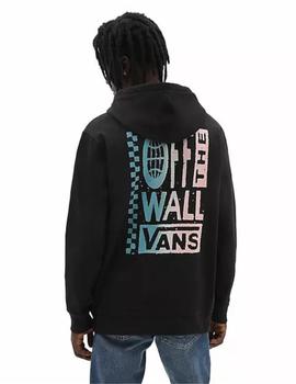 Sudadera Capucha Vans Global Stack PO-B Hombre Negro