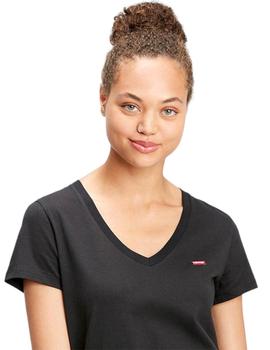 Camiseta Levis Perfect Vneck Mujer Negra