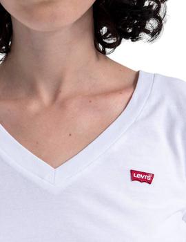 Camiseta Levis Perfect Vneck Mujer Blanco