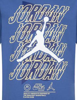 Camiseta Manga Corta Jordan niño Azul