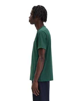 Camiseta  Fred Perry Ringer Hombre Verde