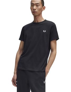 Camiseta  Fred Perry Ringer Hombre Negro