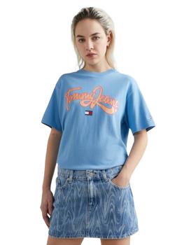 Camiseta Tommy RLX POP Mujer Azul