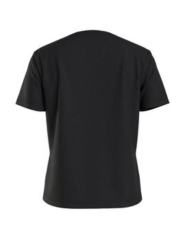 Camiseta Tommy Serif Mujer Negro