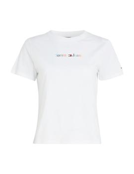 Camiseta Tommy Serif Mujer Blanco