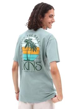 Camiseta Vans Sunset Dual Palm Hombre Azul