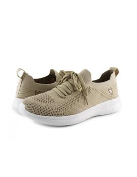 Zapatillas Pitas Sara Mujer Beige