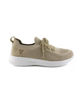 Zapatillas Pitas Sara Mujer Beige