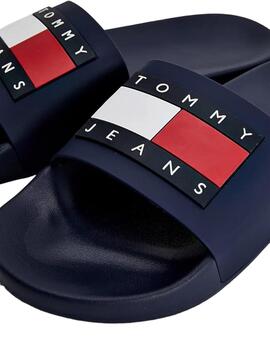 Chanclas Tommy essential Hombre Azul