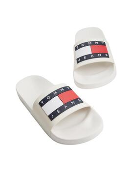 Chanclas Tommy Essential Mujer Blanca