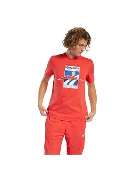 Camiseta Reebok  Classics International Hombre Rojo