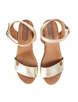 Sandalias Popa Arambol Laminado Mujer Oro