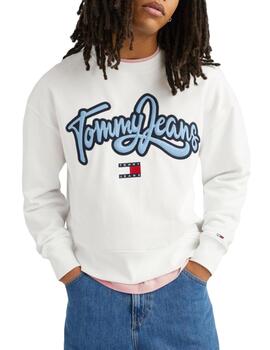 Sudadera Tommy Collage Pop Hombre Blanco