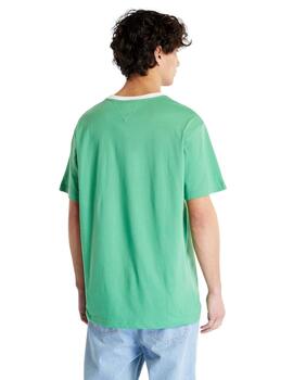 Camiseta Tommy Label Ringe Hombre Verde