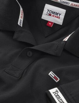 Polo Tommy Essential hombre Negro