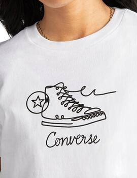 Camiseta Converse Sneaker Graphic Mujer Blanca