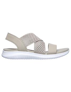 Sandalias Skechers Ultra Flex-Neon Star Mujer Beige