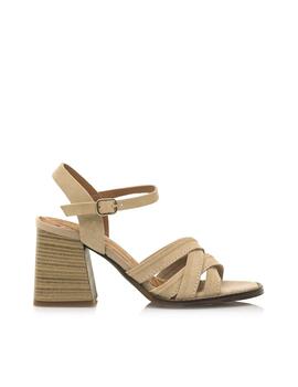 Sandalia Mustang Serraje Beige Mujer