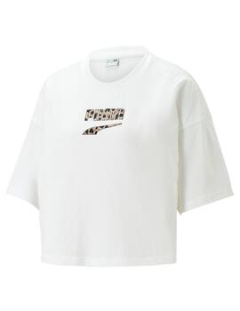 Camiseta Puma Oversized Mujer Blanco