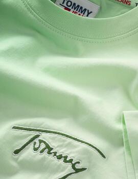 Camiseta Tommy Dip Dye Hombre Verde