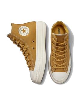 Zapatillas Convers All Star Lift Plataform Unisex Camel