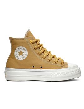 Zapatillas Convers All Star Lift Plataform Unisex Camel