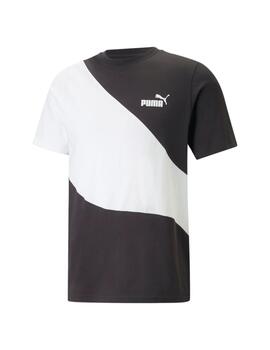 Camiseta Puma Power Cat Hombre Negro