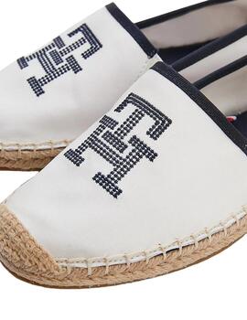 Alpargata Tommy Hilfiger Ribetes Mujer Blanco