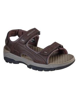 Sandalia Skechers Tresmen Garo Hombre Marron