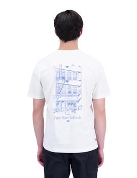 Camiseta New Balance Cafe Shop front Hombre Blanco