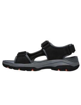 Sandalia Skechers Tresmen Garo Hombre Negro