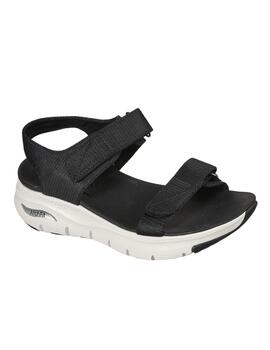 Sandalia Skechers Arch Fit Touristy Mujer Negro