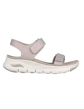 Sandalia Skechers Arch Fit Tourist Mujer Beige