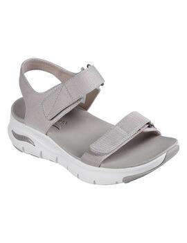 Sandalia Skechers Arch Fit Tourist Mujer Beige