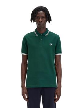 Polo Fred Perry Twin Tipped Hombre Verde