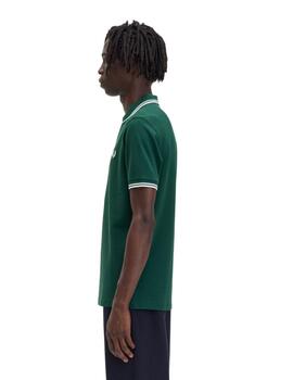 Polo Fred Perry Twin Tipped Hombre Verde