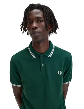 Polo Fred Perry Twin Tipped Hombre Verde