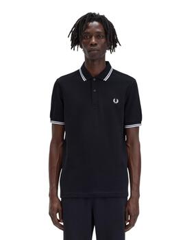 Polo Fred Perry Twin Tipped Hombre Negro