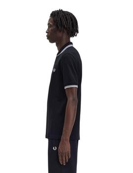 Polo Fred Perry Twin Tipped Hombre Negro