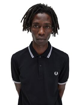 Polo Fred Perry Twin Tipped Hombre Negro