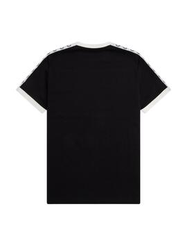 Camiseta  Fred Perry Ringer Hombre Negro