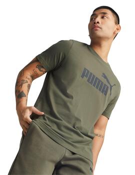 Camiseta Puma Logo Hombre Verde