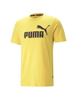 Camiseta Puma Logo Hombre Amarillo