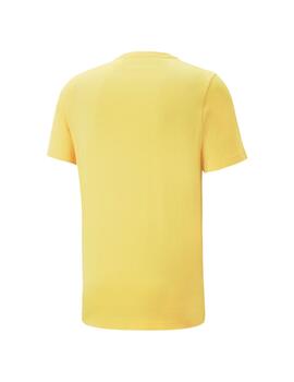 Camiseta Puma Logo Hombre Amarillo