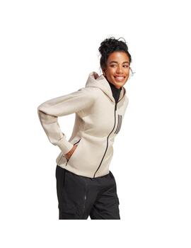 Chaqueta Con Capucha Adidas Wotame Mujer Beige