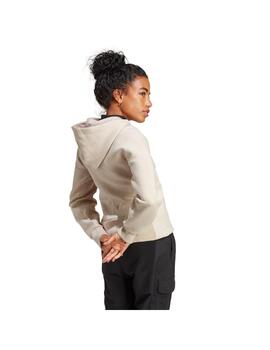 Chaqueta Con Capucha Adidas Wotame Mujer Beige