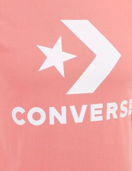 Camiseta Converse Stand Fit Logo Star Chev Unisex Coral