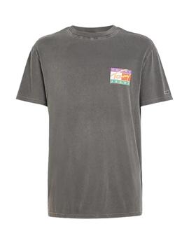 Camiseta Tommy Signature Hombre Gris