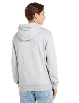 Sudadera Tommy Reg Arched Logo Hombre Gris