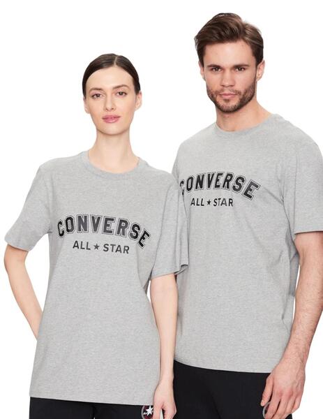 castigo Viaje el último Camiseta Converse Stand Fit All Starprint Unisex Gris